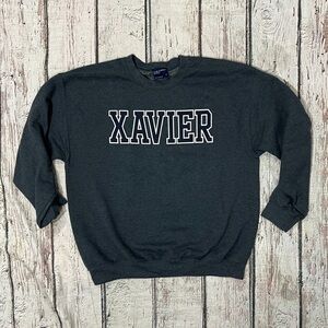 Xavier Musketeers University College Sweatshirt Dark Gray Mens